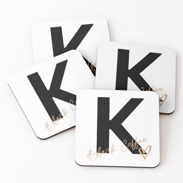 Item preview, Letter K mug for Black Coffee Lovers designed and sold by 13thOak.