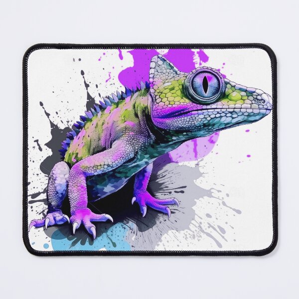 Item preview, Vibrant Neon Lizard Splatter: Reptile Art, Psychedelic Wildlife, Trendy Abstract Design, Colorful Animal Print, Urban Street Style, Electric Reptilian Decor designed and sold by bahlpythons.
