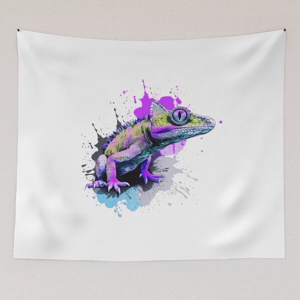 Item preview, Vibrant Neon Lizard Splatter: Reptile Art, Psychedelic Wildlife, Trendy Abstract Design, Colorful Animal Print, Urban Street Style, Electric Reptilian Decor designed and sold by bahlpythons.