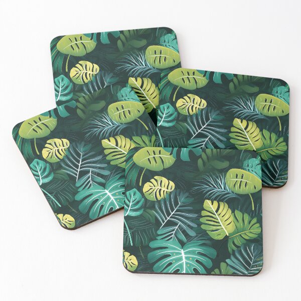Item preview, Monstera Tropical Leaves Abstract Mosaic designed and sold by HisoTorDesign.