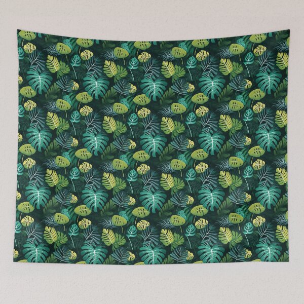 Item preview, Monstera Tropical Leaves Abstract Mosaic designed and sold by HisoTorDesign.