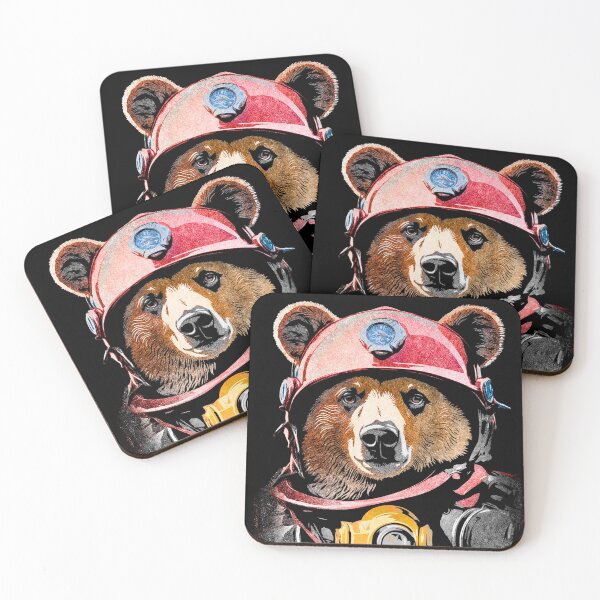 Item preview, firefighter bear designed and sold by ArtinDrop.