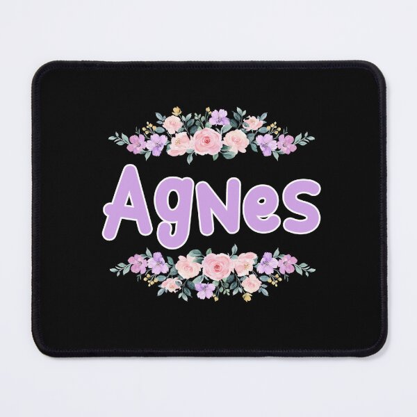 Item preview, Purple Flower Agnes Name Label (Black) designed and sold by NormadWorld.