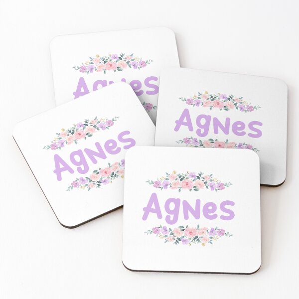 Item preview, Purple Flower Agnes Name Label designed and sold by NormadWorld.