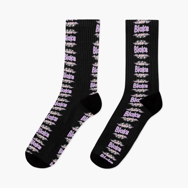 Item preview, Purple Flower Blake Name Label (Black) designed and sold by NormadWorld.
