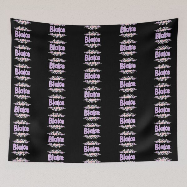 Item preview, Purple Flower Blake Name Label (Black) designed and sold by NormadWorld.