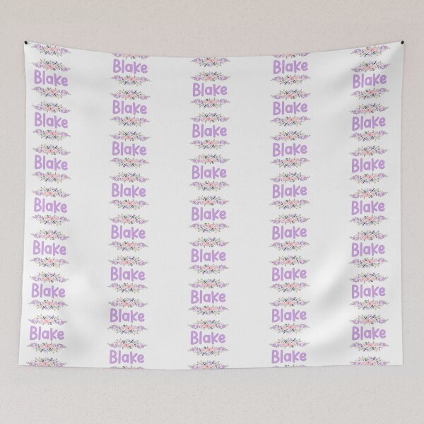 Item preview, Purple Flower Blake Name Label designed and sold by NormadWorld.