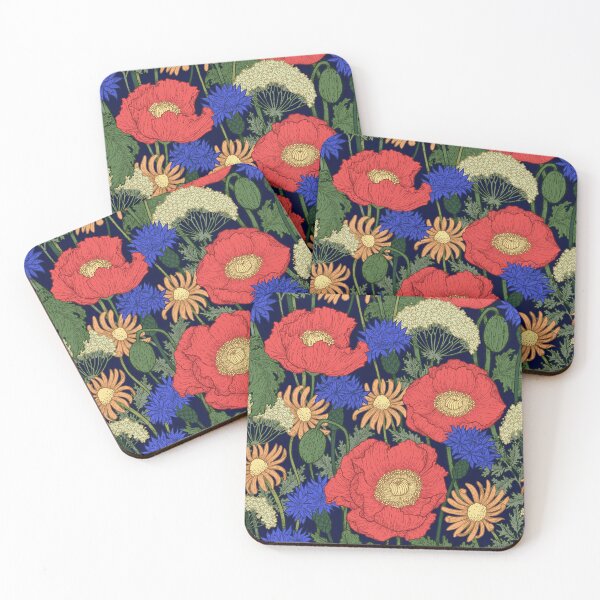 Item preview, Spring wildflowers - retro pattern designed and sold by PP-Patterns.