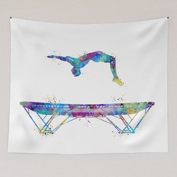 Item preview, Boy Trampoline Watercolor designed and sold by LotusGifts.