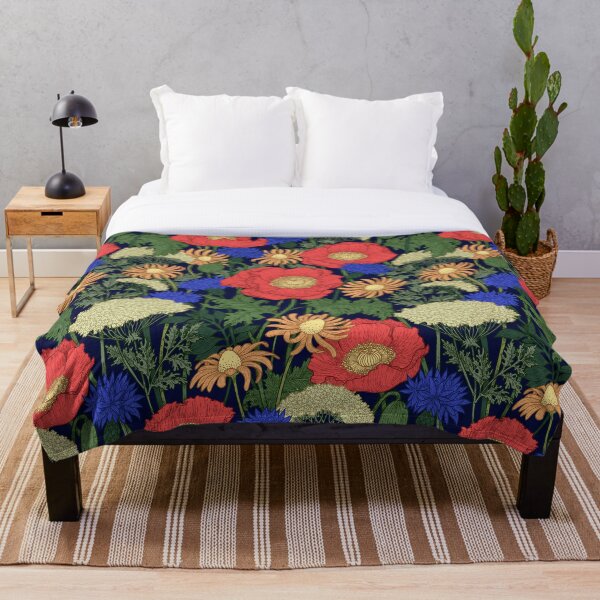 Item preview, Spring wildflowers - retro pattern designed and sold by PP-Patterns.