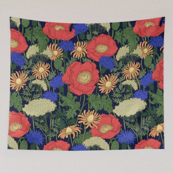 Item preview, Spring wildflowers - retro pattern designed and sold by PP-Patterns.