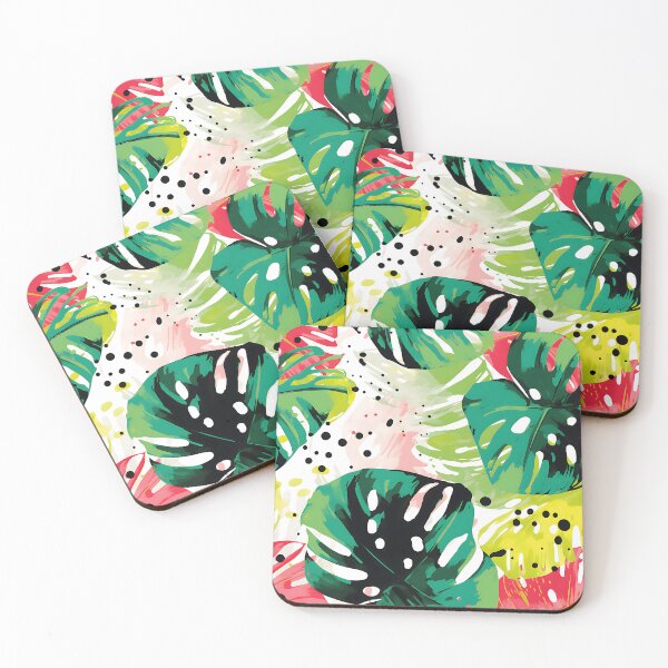 Item preview, Monstera Tropical Leaves Abstract Seamless Pattern designed and sold by HisoTorDesign.