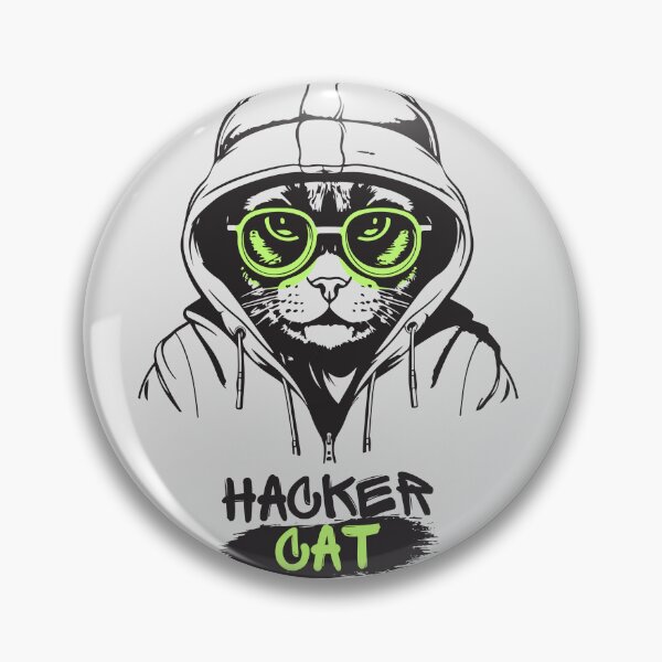 Item preview, Black Green Cool Cat Illustrative designed and sold by TayyarProduct.