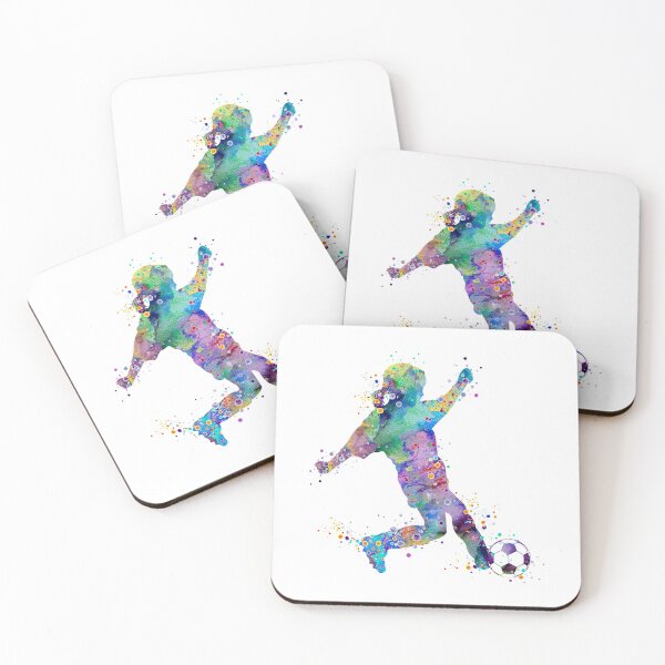 Item preview, Little Girl Soccer Watercolor designed and sold by LotusGifts.