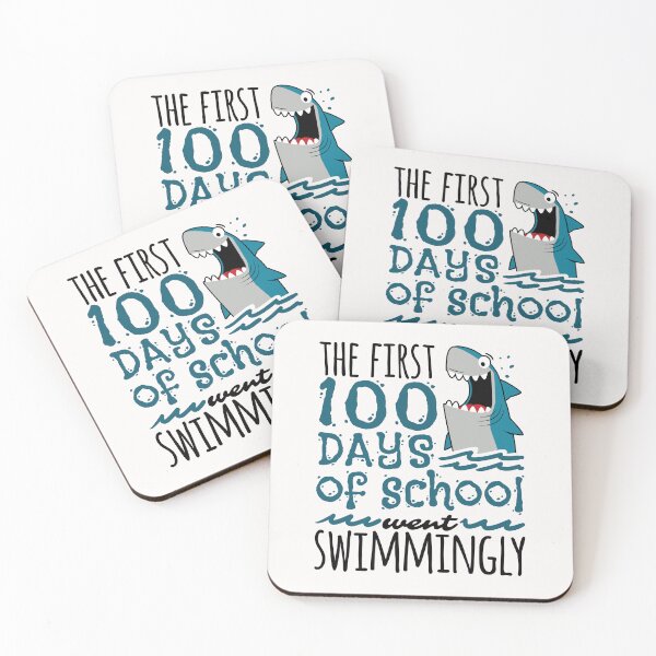Item preview, The First 100 Days of School Went Swimmingly Shark designed and sold by jaygo.