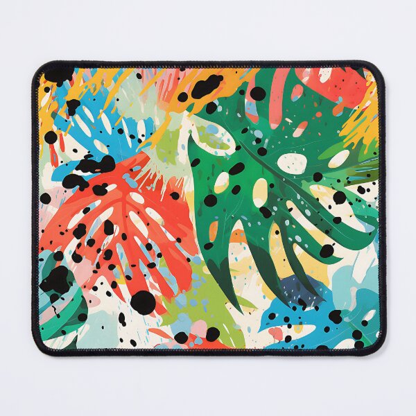 Item preview, Monstera Tropical Leaves Abstract Jungle Mural designed and sold by HisoTorDesign.