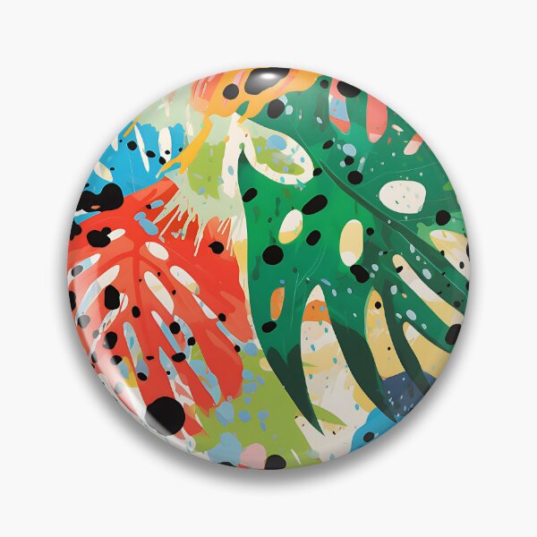 Item preview, Monstera Tropical Leaves Abstract Jungle Mural designed and sold by HisoTorDesign.
