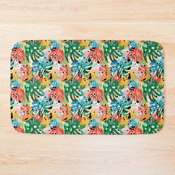 Item preview, Monstera Tropical Leaves Abstract Jungle Mural designed and sold by HisoTorDesign.