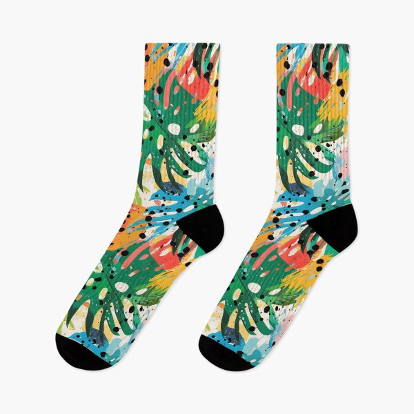 Item preview, Monstera Tropical Leaves Abstract Jungle Mural designed and sold by HisoTorDesign.