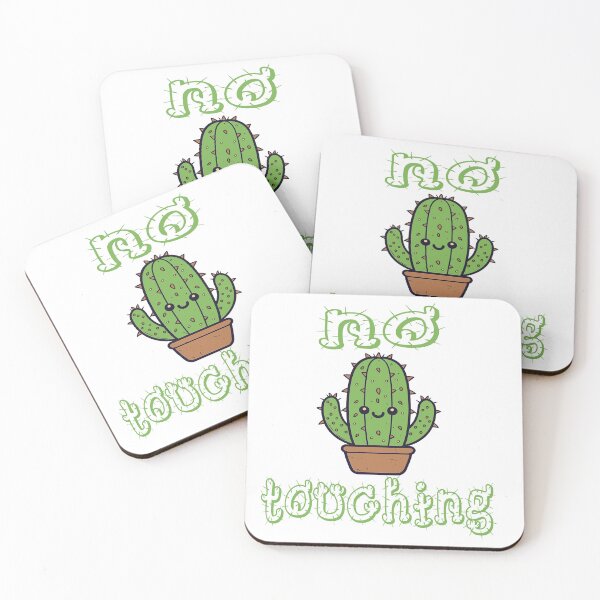 Item preview,  No touching cute cactus designed and sold by GirlGlowGraphic.