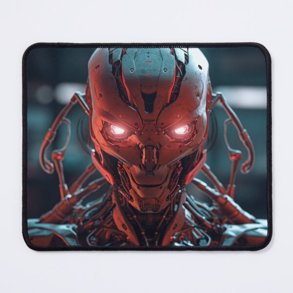 Item preview, Mechanical Menace – Red-Eyed Automaton Portrait designed and sold by SmartDesignByBB.