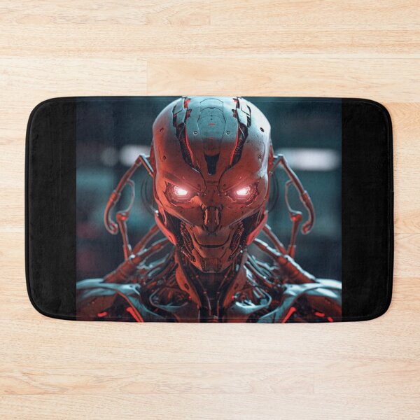 Item preview, Mechanical Menace – Red-Eyed Automaton Portrait designed and sold by SmartDesignByBB.