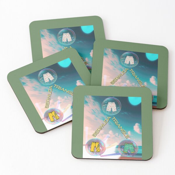 Item preview, Bermuda Triangle text with Three Bermuda Shorts illustrations designed and sold by AmigosCharm.