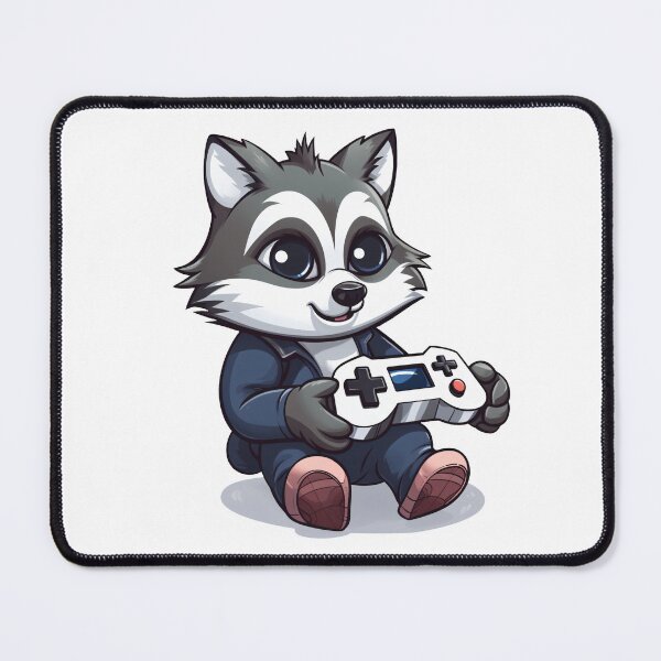 Item preview, Raccoon Gamer Cartoon Style designed and sold by PabloArt.