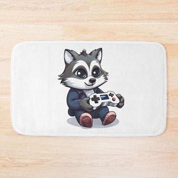 Item preview, Raccoon Gamer Cartoon Style designed and sold by PabloArt.