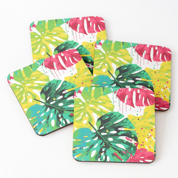 Item preview, Monstera Tropical Leaves Abstract Spray-Painted Mandala designed and sold by HisoTorDesign.