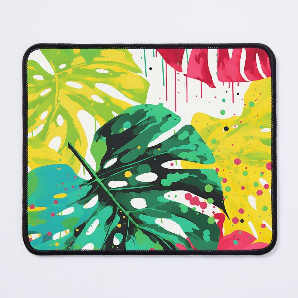 Item preview, Monstera Tropical Leaves Abstract Spray-Painted Mandala designed and sold by HisoTorDesign.