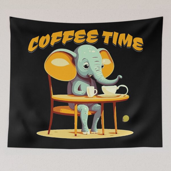 Item preview, Coffee time Elephant designed and sold by JoeStylistic.