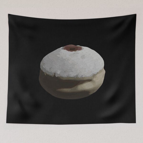Item preview, Hanukkah Donut / Sufganiyah - Black Background designed and sold by OG-Graphics.