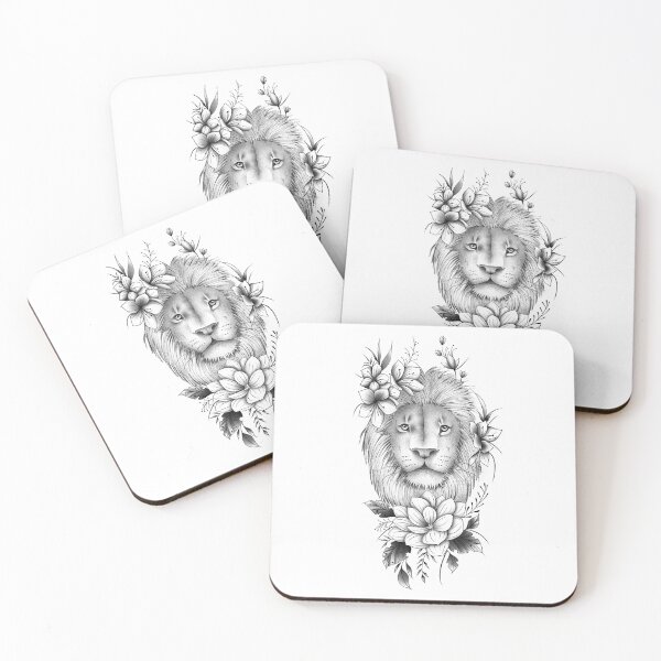 Item preview, Lion 'n Flowers designed and sold by Surreal Ilustra.