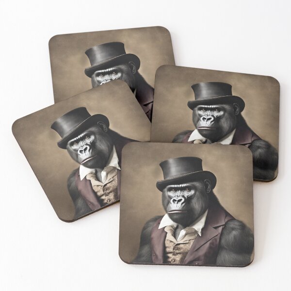 Item preview, Victorian Gorilla Portrait Artistic Gift Fashion Gorilla Style  designed and sold by popanato.