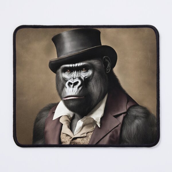 Item preview, Victorian Gorilla Portrait Artistic Gift Fashion Gorilla Style designed and sold by popanato.