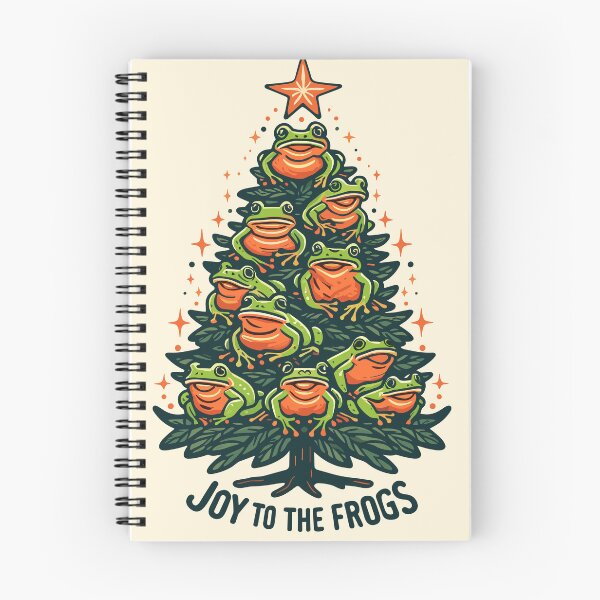 Item preview, Joy to the frogs Frogmas Greeting Card Edition designed and sold by EmeraldeaArt.