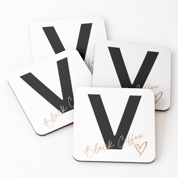 Item preview, Letter V mug for Black Coffee Lovers designed and sold by 13thOak.