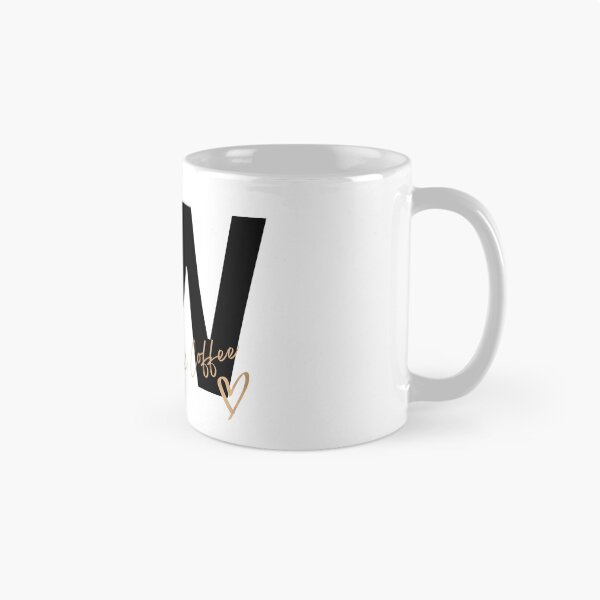 Item preview, Letter W mug for Black Coffee Lovers designed and sold by 13thOak.