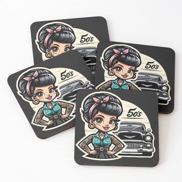 Item preview, Tattooed Rockabella & 50s Classic Car designed and sold by fkdesignsshirts.