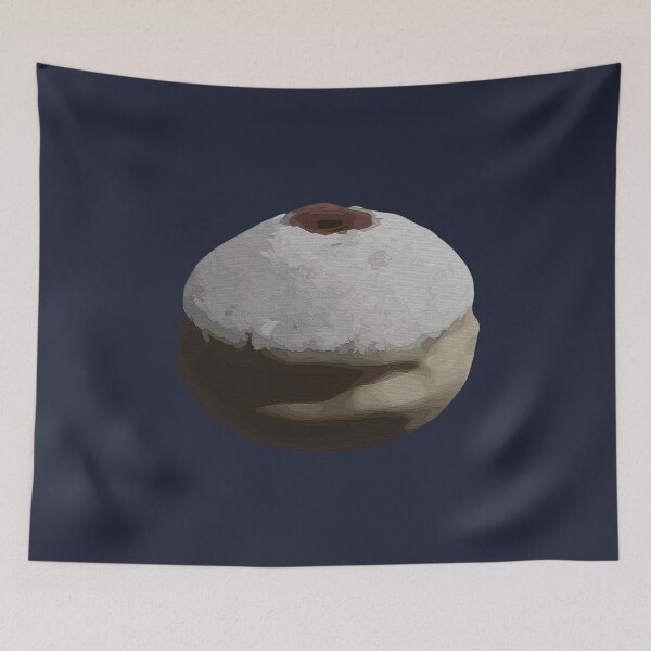 Item preview, Hanukkah Donut / Sufganiyah - Navy Background designed and sold by OG-Graphics.