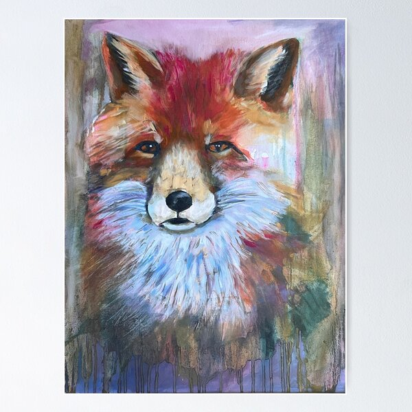 Fox Oil Painting Poster