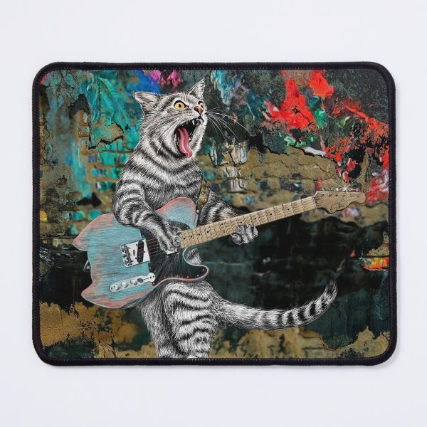 Item preview, Buskers the Electric Guitar Player Cat designed and sold by oz10.