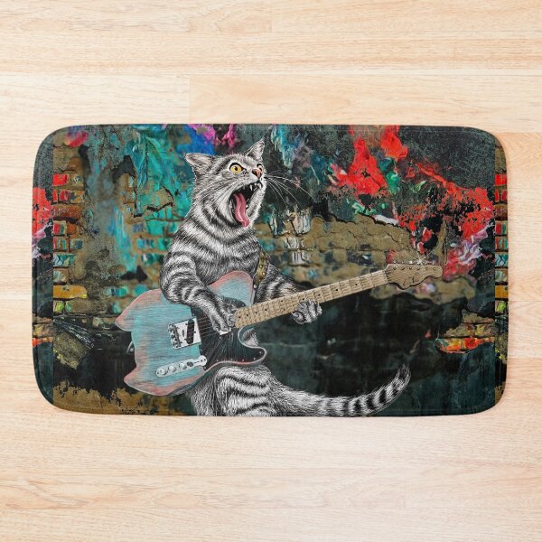 Item preview, Buskers the Electric Guitar Player Cat designed and sold by oz10.