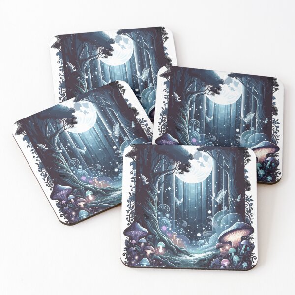Item preview, Mystical forest at night designed and sold by LongIslandDesgn.
