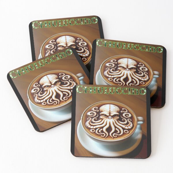 Item preview, Cthuluccino - Eldritch horror coffee art designed and sold by Matthew Kinnersly.