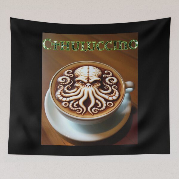 Item preview, Cthuluccino - Eldritch horror coffee art designed and sold by Matthew Kinnersly.