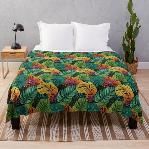 Item preview, Monstera Tropical Leaves Abstract Jungle Tapestry designed and sold by HisoTorDesign.