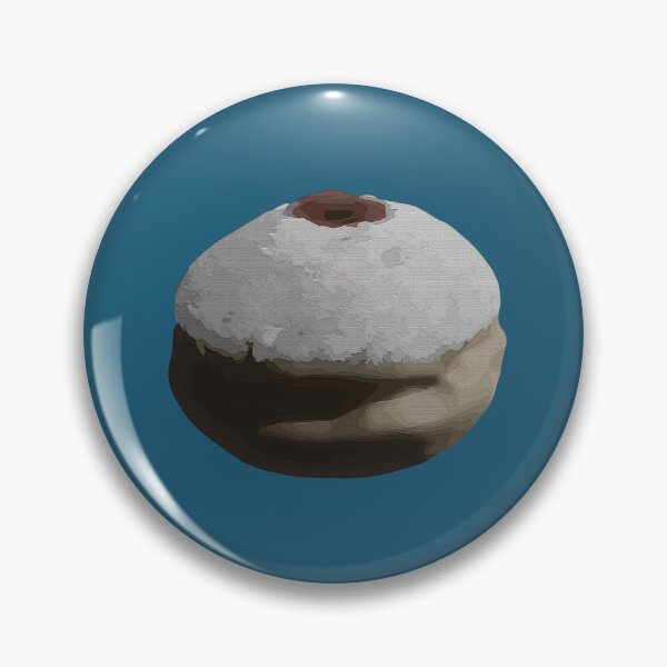Item preview, Hanukkah Donut / Sufganiyah - Light Blue / Gray Background designed and sold by OG-Graphics.