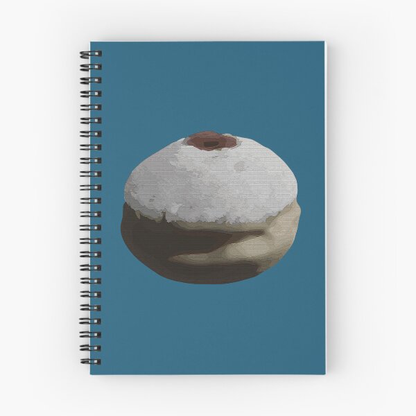 Item preview, Hanukkah Donut / Sufganiyah - Light Blue / Gray Background designed and sold by OG-Graphics.